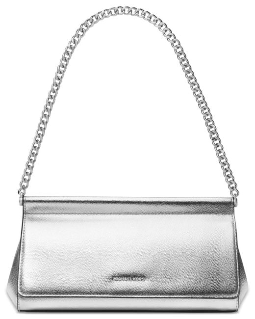 Michael Kors Metallic Michael Carmine Small Leather East West Clutch