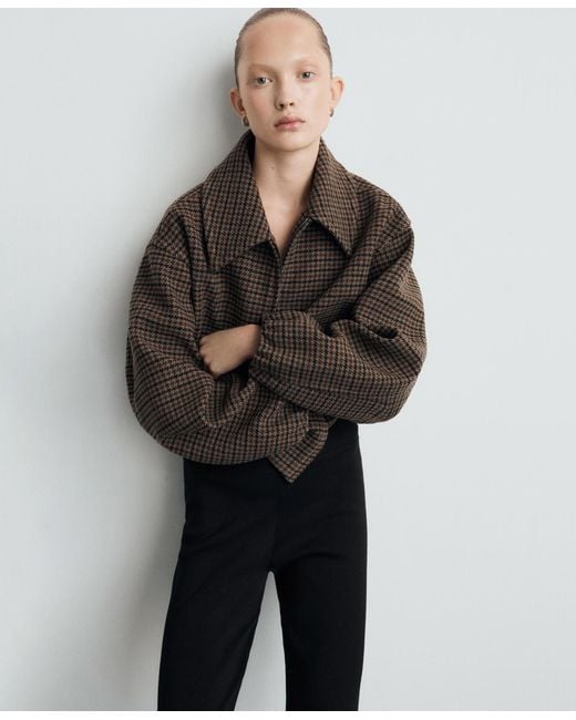 Mango Black Side Slit Knit Pants