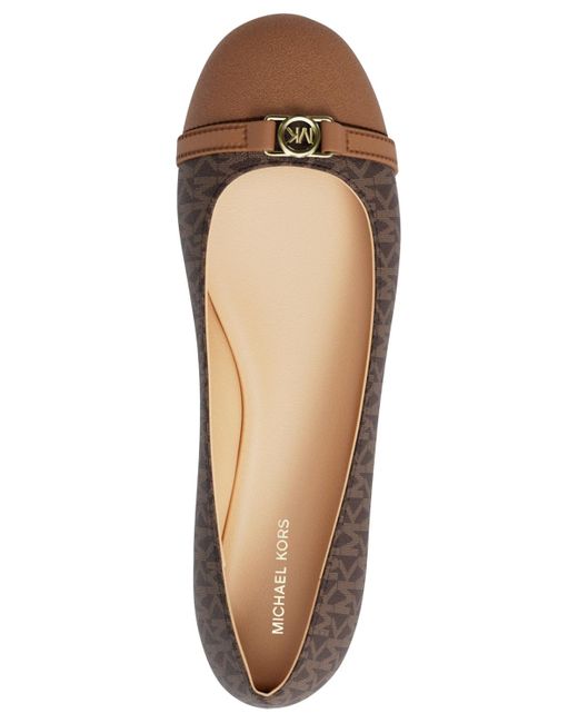 Michael Kors Brown Michael Mandy Ballet Flats