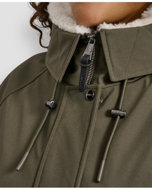 DKNY Green Plus Size Hooded Coat