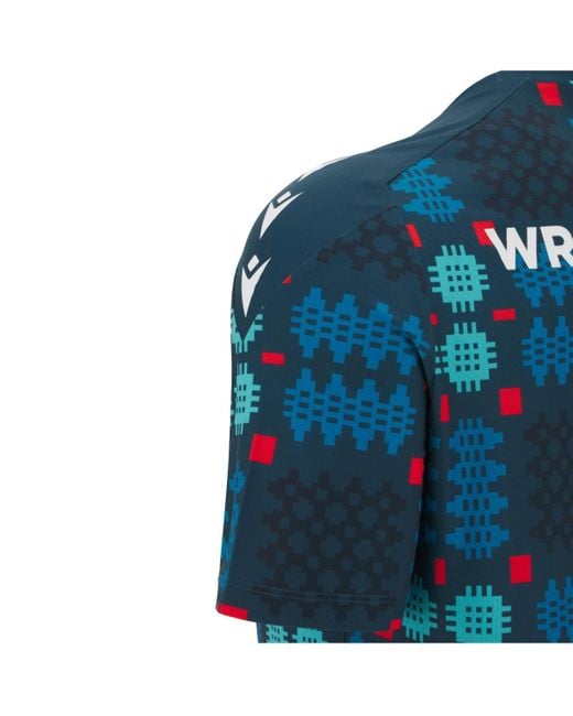 MACRON Blue Wrexham Warm-up Jersey for men