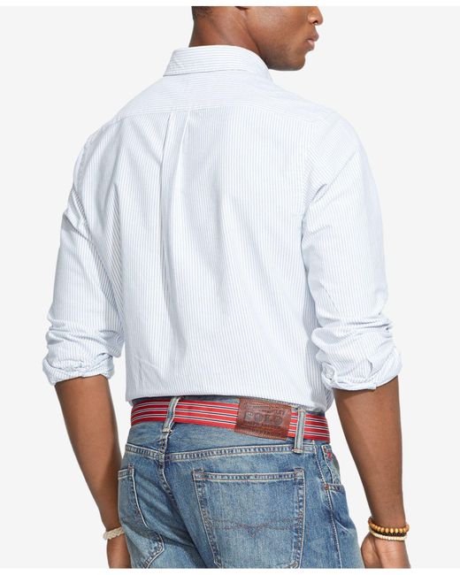 polo ralph lauren multi stripe oxford shirt