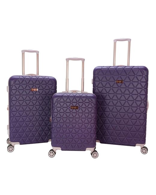 Jessica Simpson Purple Dreamer 3 Piece Hardside luggage Set
