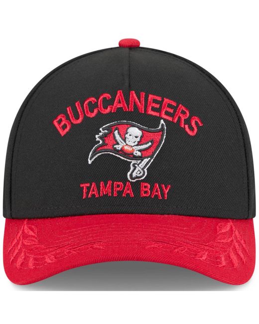 KTZ Black/red Tampa Bay Buccaneers 2025 Nfl Draft 9forty A-frame M-crown Adjustable Hat for men