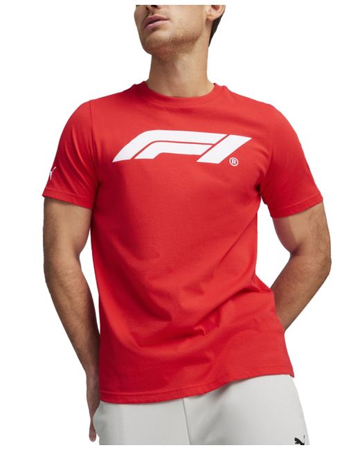 PUMA Red Regular-fit F1 Logo Graphic T-shirt for men