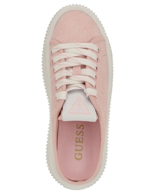 Guess Pink Nudge Platform Mule Sneakers