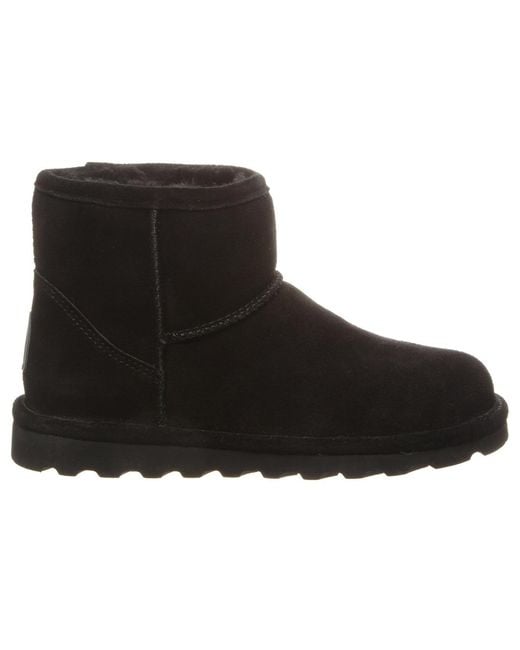 BEARPAW Black Alyssa Solid Pull-on Ankle Boots