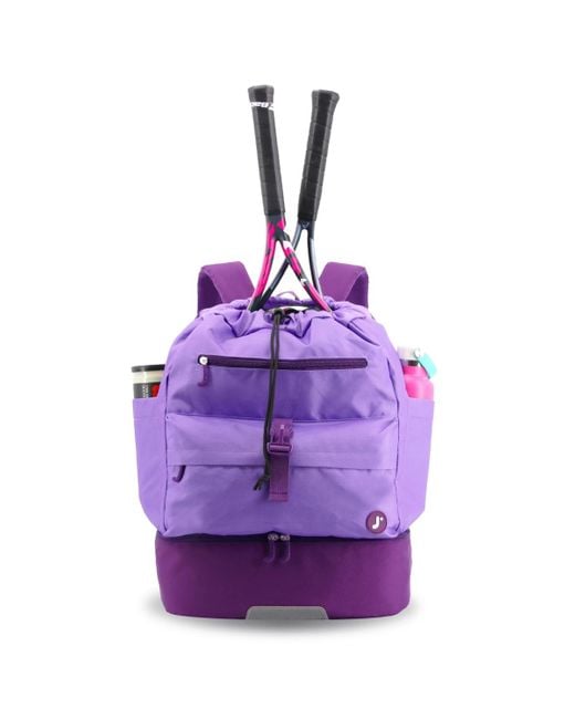 J World Purple Ace Racket Sports Backpack
