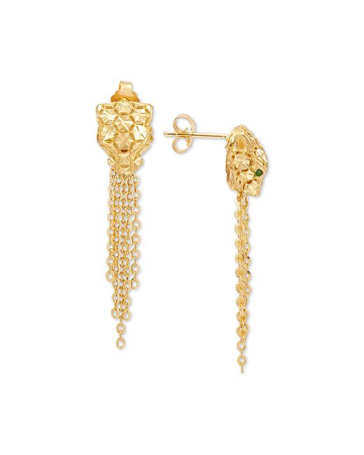Effy Metallic Effy Oro By Effy® Panther Tassel Drop Earrings In 14k Gold