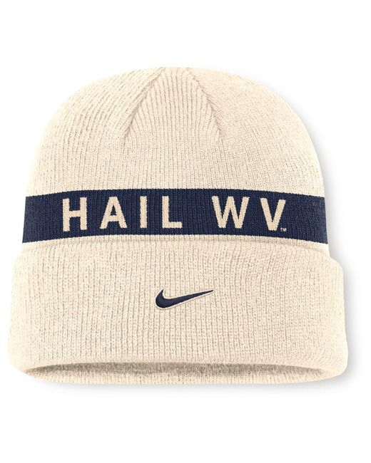 Nike Natural West Virginia Mountaineers Peak Primetime Utility Cuffed Knit Hat for men