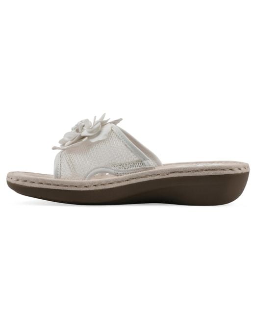 White Mountain White Chill Wedge Slip-on Sandals