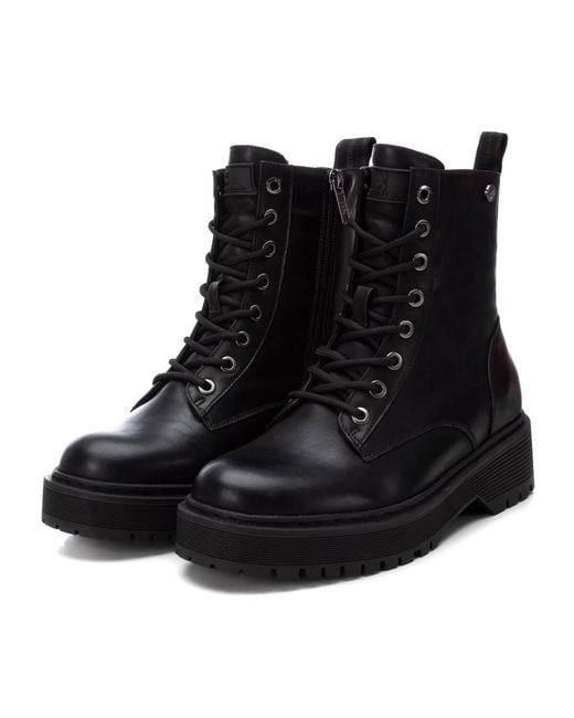 Xti Black Combat Booties By