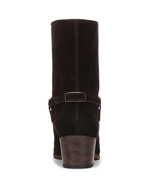 Franco Sarto Black Kian Round Toe Pull On Short Boots