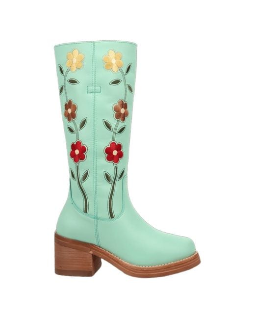 Dingo Green Bloom Leather Boot