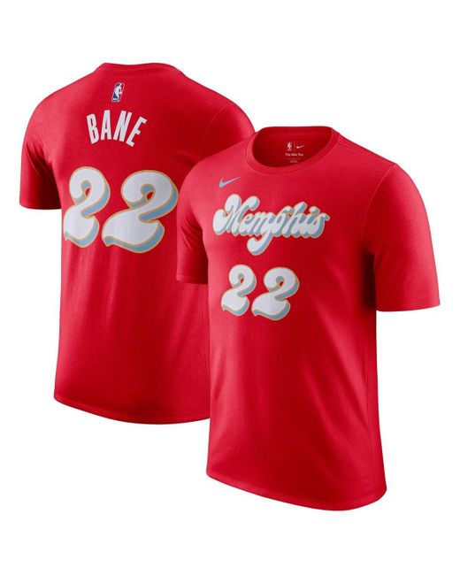 Nike Red Desmond Bane Memphis Grizzlies 2024/25 City Edition Name Number T-shirt for men
