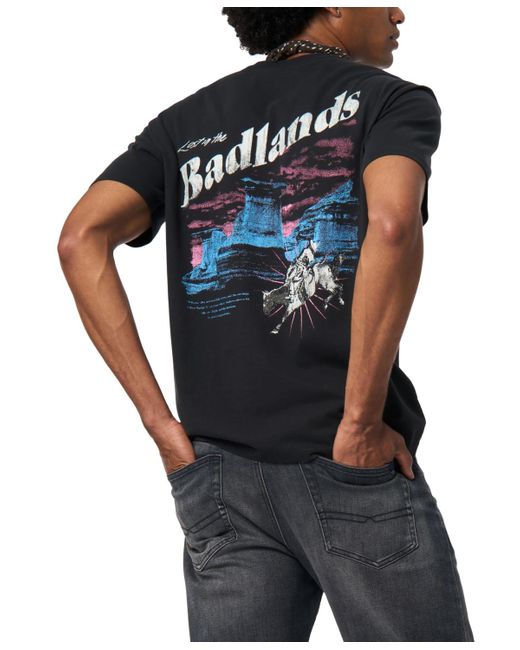 Buffalo David Bitton Black Talan Regular Fit Crew Neck T-shirt for men