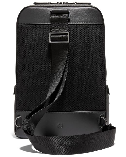 Cole Haan Black Triboro Small Leather Sling Bag