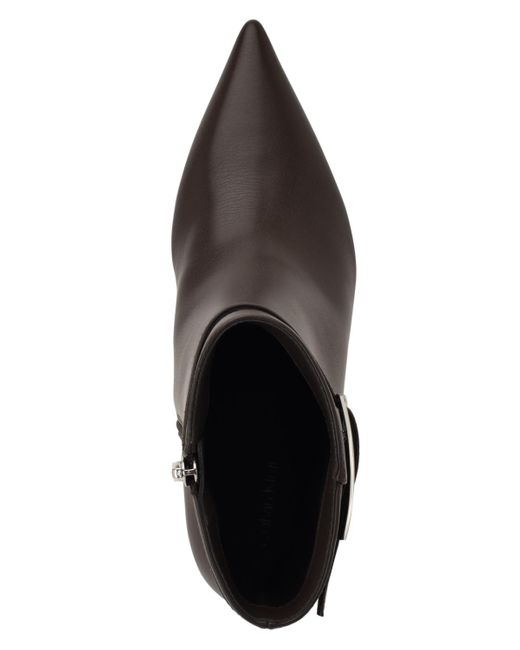 Calvin Klein Black Alenna Buckle Strap Stiletto Booties