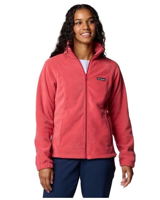 Columbia Red Plus Size Benton Springs Fleece Jacket