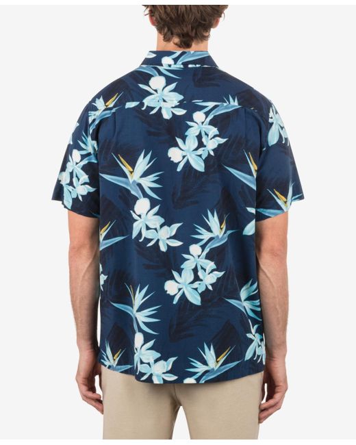 Hurley Blue Rincon Short Sleeve Shirt for men