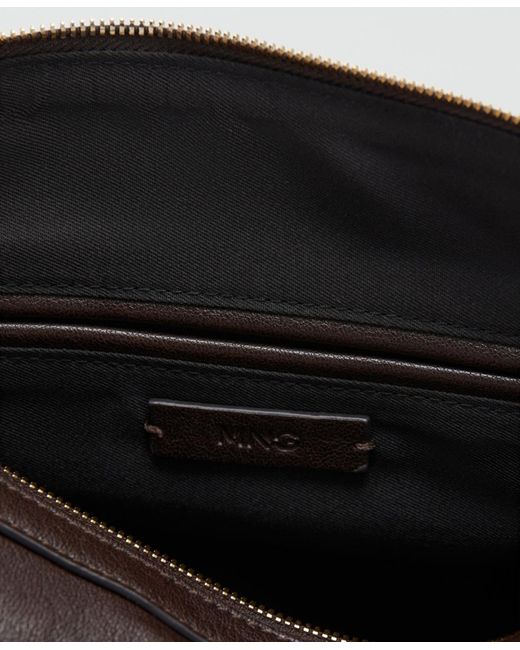 Mango Black Buckle Shoulder Bag