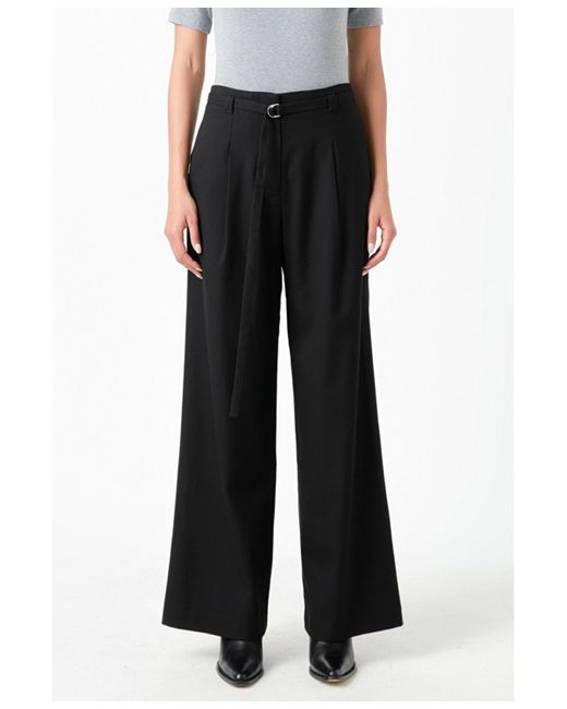 Grey Lab Pleated Wide Pants in Black | Lyst
