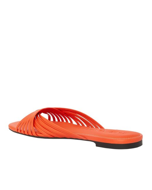 Katy Perry Red Halie Intertwined Slide Slip-on Flat Sandals