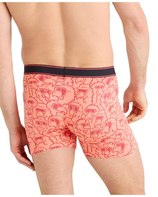 Saxx Underwear Co. Red Daytripper Relaxed-fit Moisture-wicking Printed Boxer Briefs for men