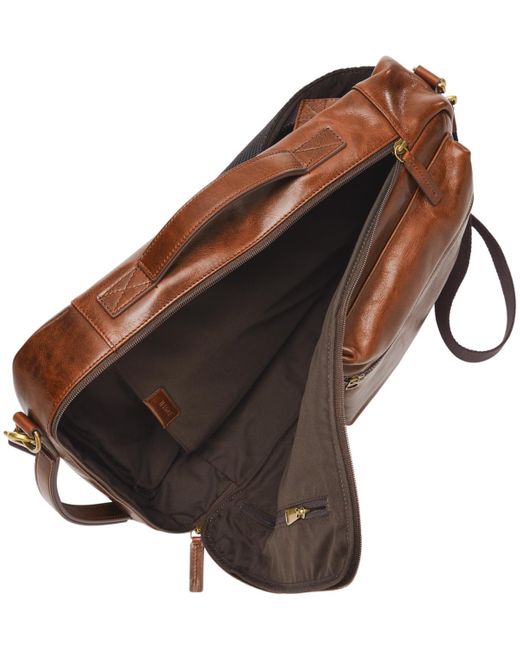 Fossil Brown Buckner Leather Convertible Backpack for men