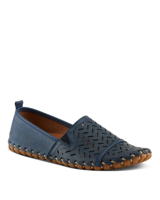 Spring Step Blue Shoes Spring Step Kapri Flexible Leather Loafer in Blue | Lyst