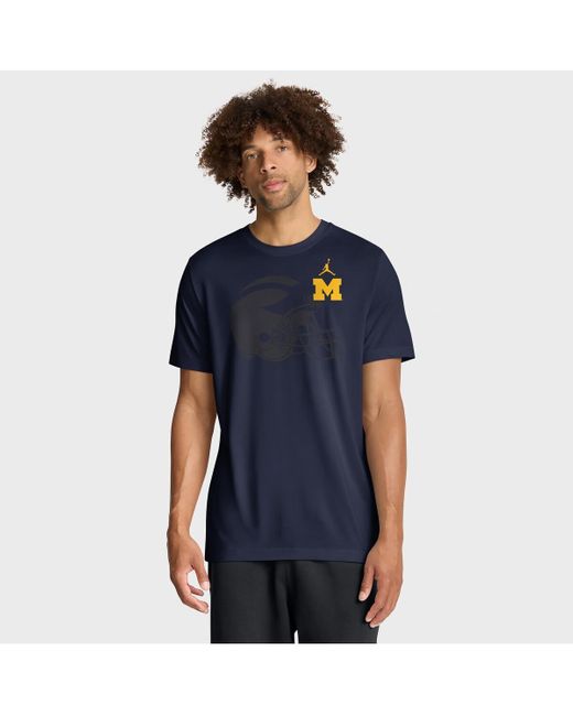 Nike Blue Michigan Wolverines Campus Shadow Legend Performance T-shirt for men