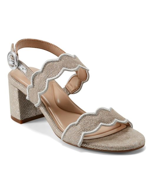 Easy Spirit Metallic Daana Block Heel Slingback Sandals
