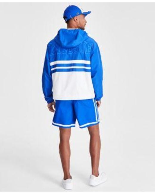 Lacoste Blue Regular Fit Tipped Polo Shirt Colorblocked Jacket Quick Dry Logo Print Swim Trunks Colorblocked Twill Hat for men