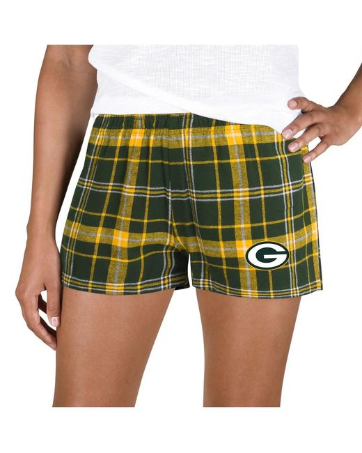 Concepts Sport Green/gold Green Bay Packers Ultimate Flannel Shorts