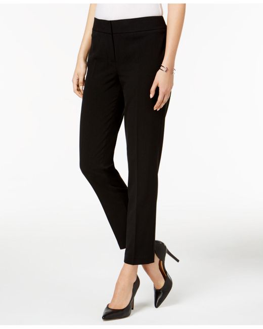 Nine West Synthetic Skinnyleg Stretch Pants in Black Lyst