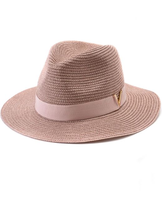 Vince Camuto Pink All Over Shine Panama Hat