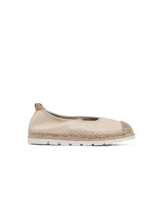 J/Slides Natural Bridget Leather Flat