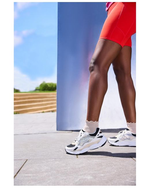 Ryka White Rezorb Max Classic Lace Up Walking Sneakers