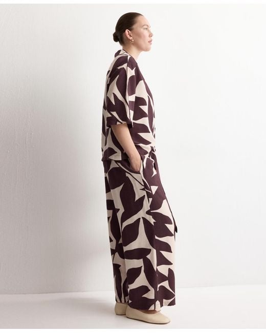 Mango Multicolor Printed Straight Pants