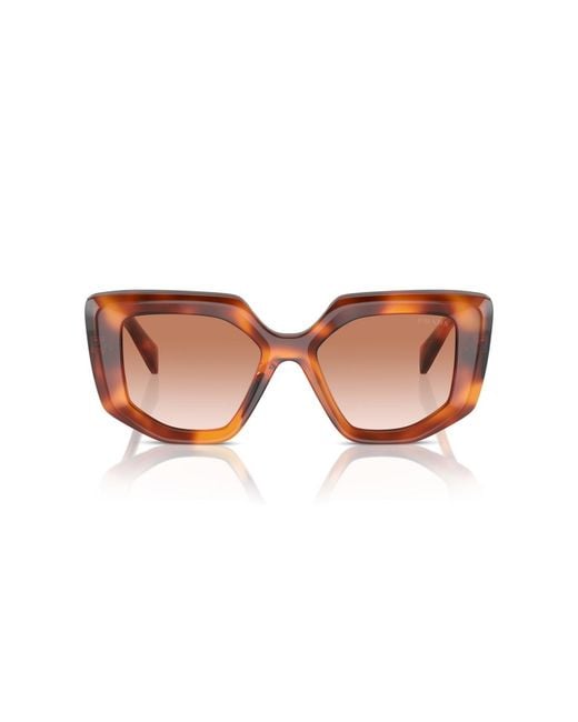 Prada Brown Geometric Sunglasses