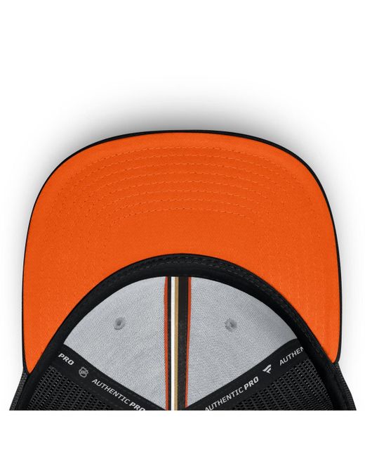 Fanatics Black Anaheim Ducks Authentic Pro Home Ice Trucker Adjustable Hat for men