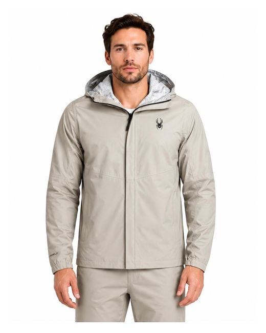 Spyder Gray Cloudy Day Rain Jacket