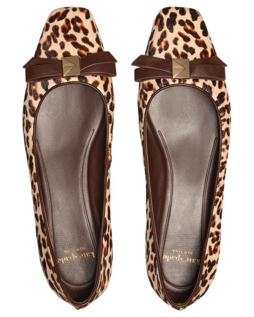 Kate Spade Brown Deco Bow Flats