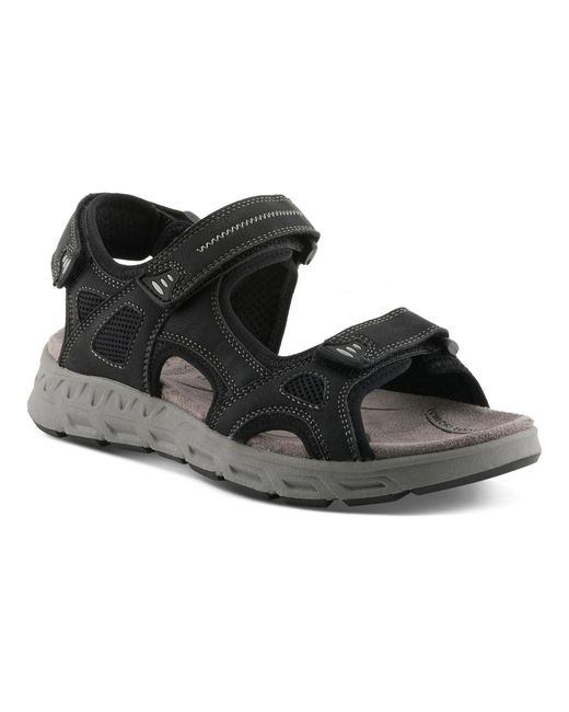 Spring Step Black Cano Hiking Adjustable Sandals for men