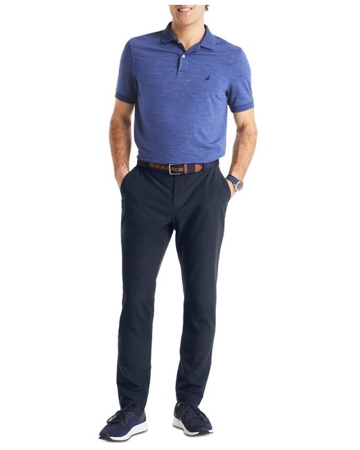 Nautica Blue Signature Slim-fit Flat-front Performance Pants for men