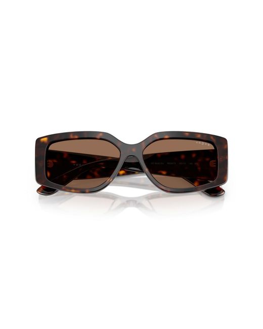 Vogue Eyewear Brown Rectangle Sunglasses