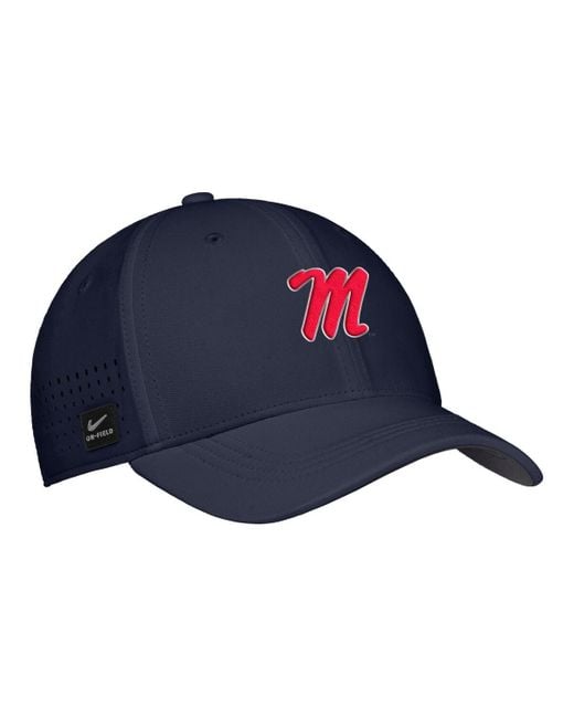 Nike Blue Ole Miss Rebels 2025â On-field Performance Flex Hat