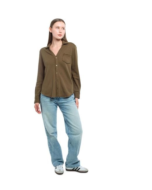 Wilt Green Clothing Button Front Sweatshirt