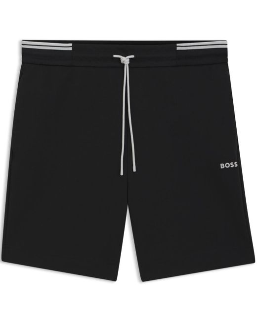 Boss Black Boss By Cotton-blend Stripe Detail Shorts for men