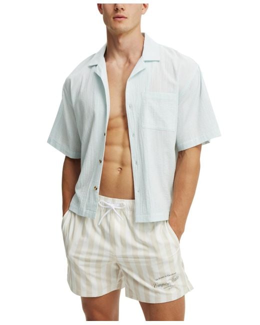 Cotton On Natural Stretch Swim Shorts for men